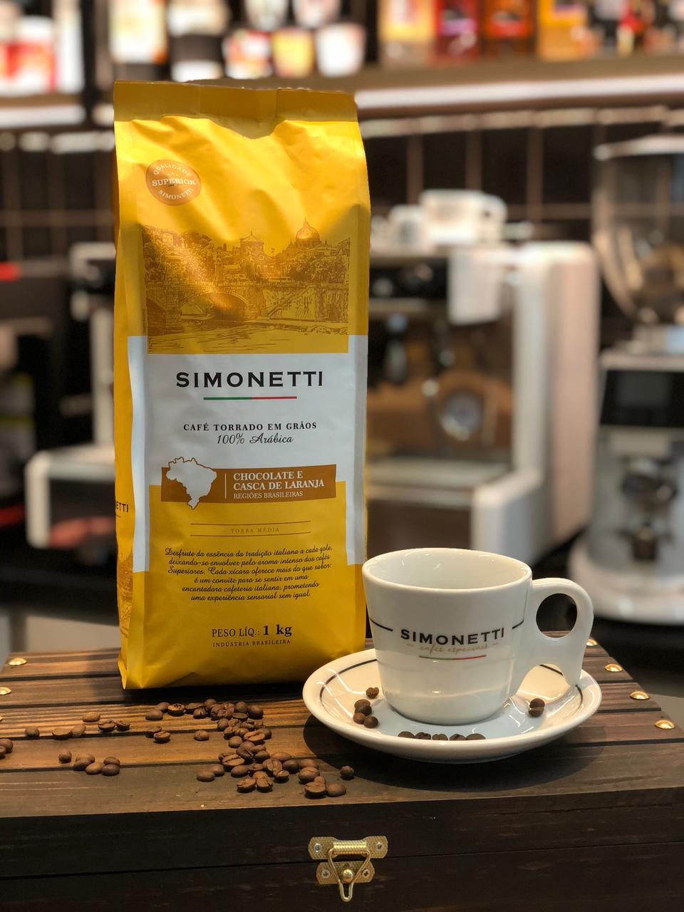 Café em Grão 100%  Arábica Simonetti - 1kg